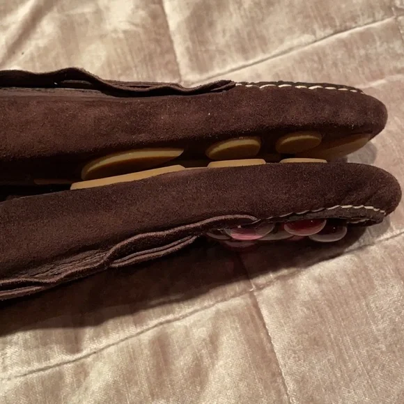 Miu MIU Suede Gemstone Bedazzled Shoes - Picture 13 of 13